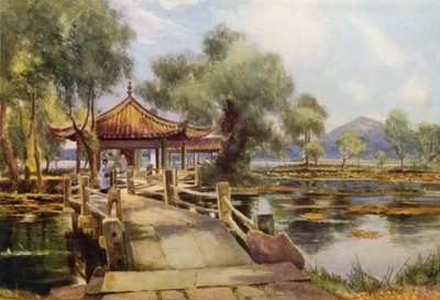 Hangchow, Isola del Loto, Lago Occidentale da Thomas Hodgson Liddell